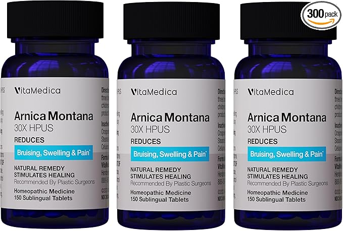 VitaMedica Arnica Montana 30X Homeopathic Tablets 3 Pack 150 Servings