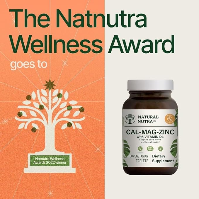 Natural Nutra Calcium Magnesium Zinc Supplement D3 for 100 Count 3)