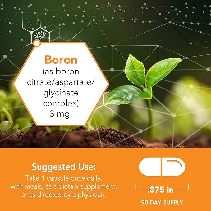 Botanic Choice Super Boron Complex (3mg) 3 Forms (90 Capsules)