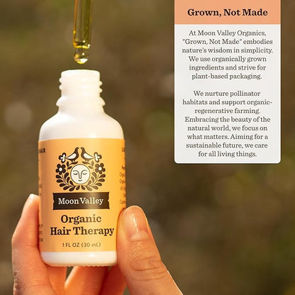 Moon Valley Organics Hair Therapy for Extra Thick Hair - With MCT Oil, Jojoba Oil, Argan Oil, And Rosemary - Reduce Frizz, Hydrate, Heal Damaged Hair