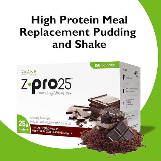 Z-Pro Chocolate Protein Drink Mix 25g Protein 14 Packets- ZPro25