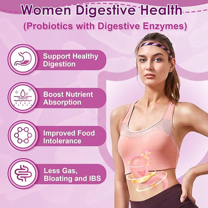 Probiotics for Women Digestive Health, 100 180 Veggie