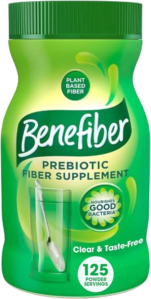 Benefiber Daily Prebiotic Fiber Supplement Powder 125 Servings (17.6 Ounces)