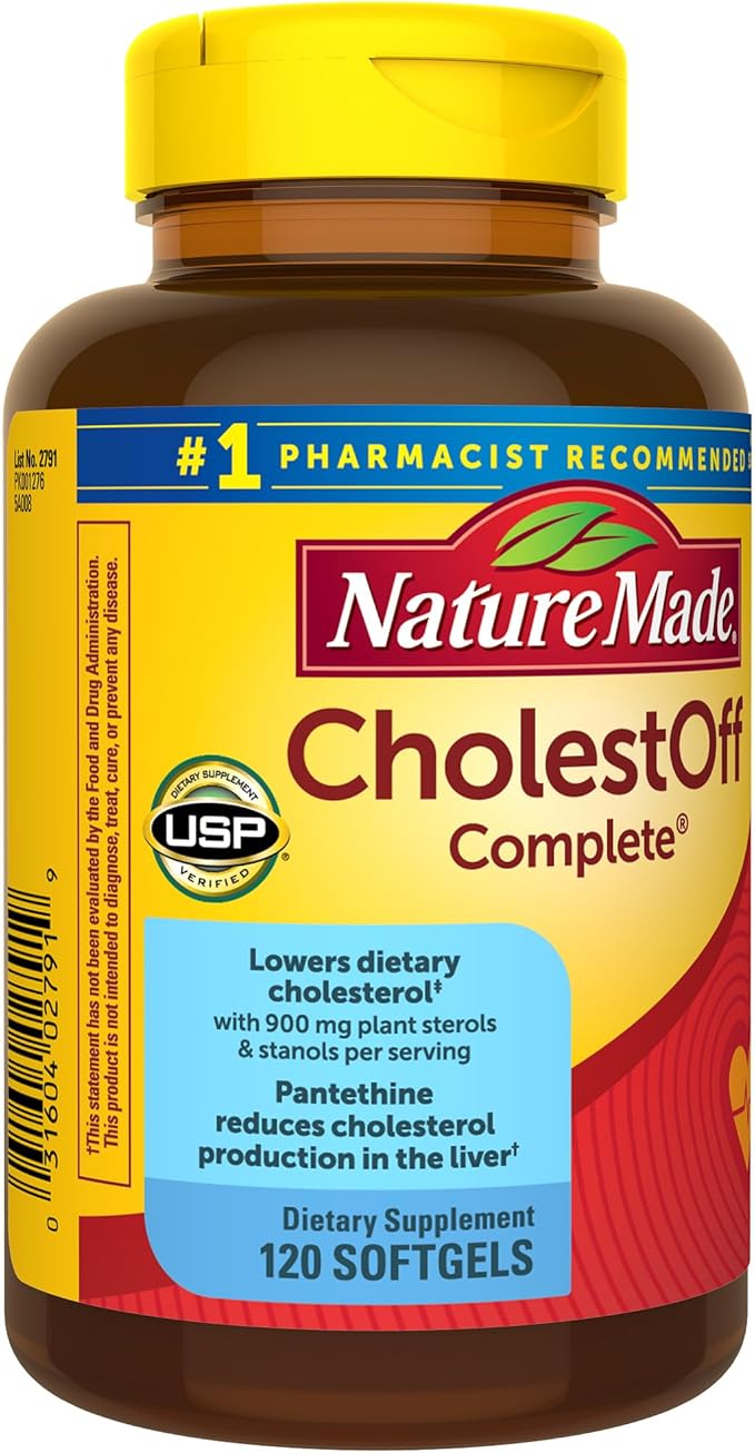 Nature Made CholestOff Complete, Dietary Supplement 120 Softgels, 20 Day