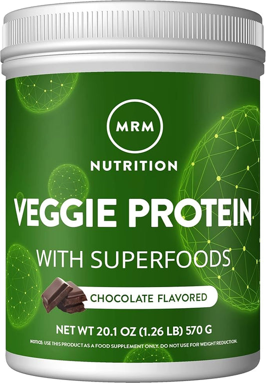 MRM Nutrition Veggie Protein with Superfoods 22g Complete 8.8g Essential 13 superfoods 3s and Omega6s | 30 Servings
