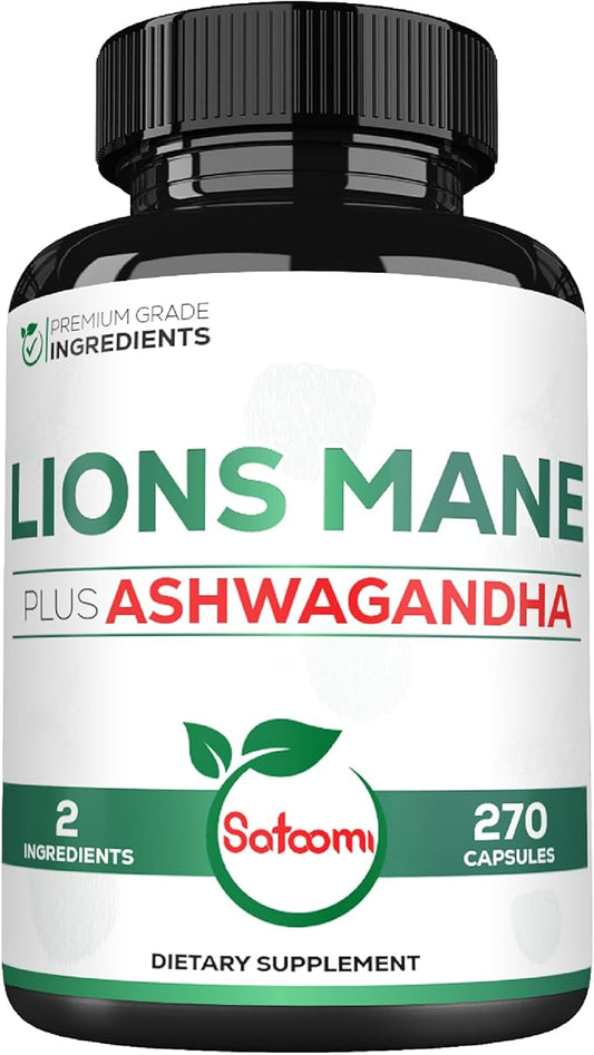 Satoomi Lions Mane Supplement Capsules 270 Capsules