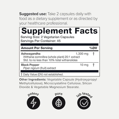 Toniiq 26,000mg 20x Concentrated Extract 10% Withanolides 90 Veggie