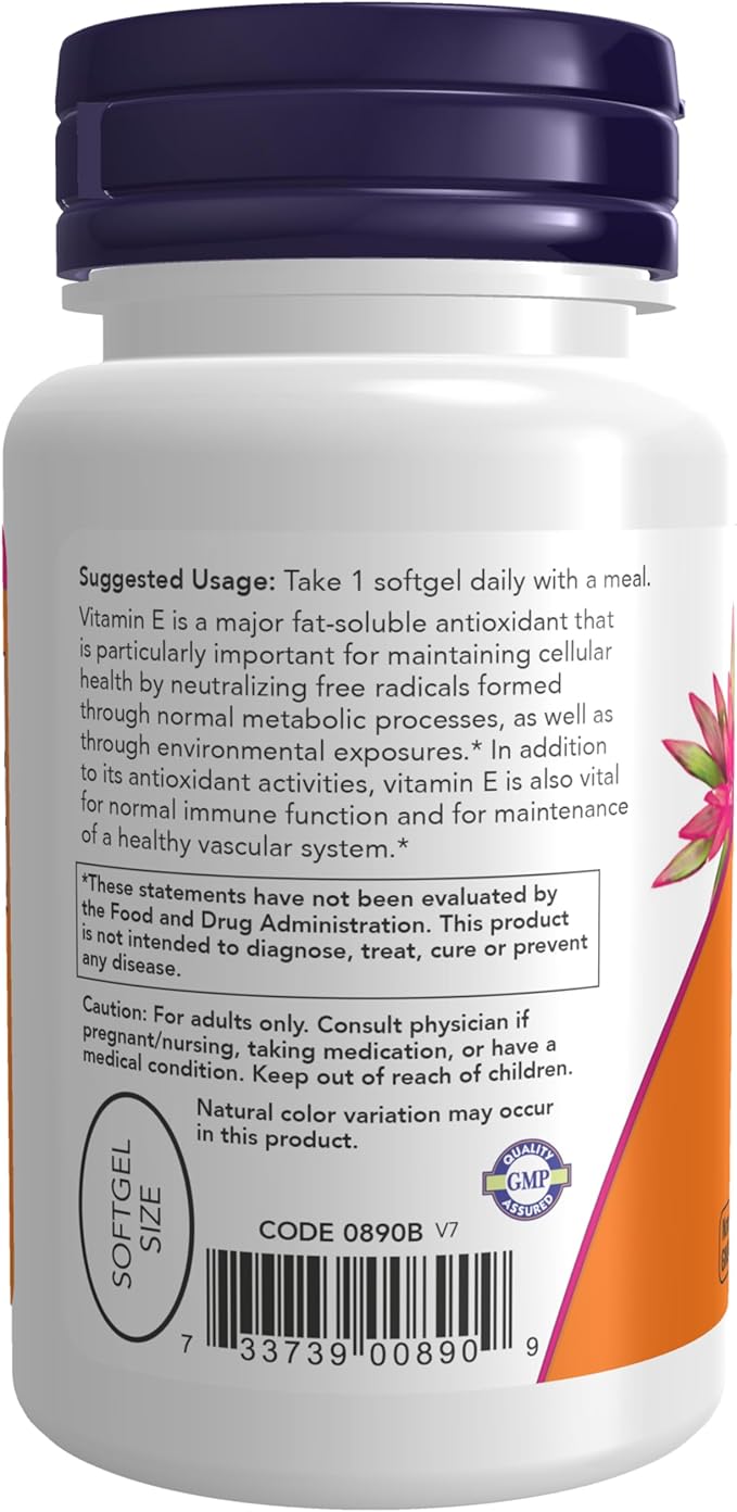 NOW Supplements, Vitamin E-400 IU Mixed 50 Softgels