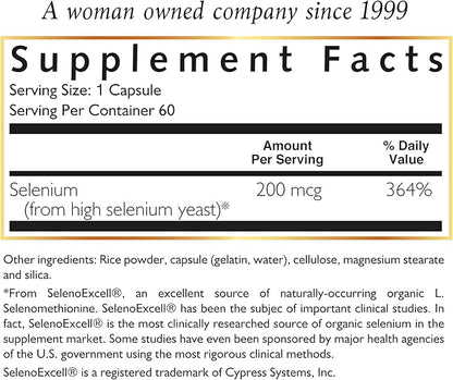 Coco March Selenium - Essential Mineral for Thyroid Health -200 mcg- 3 Month Supply -Gluten Free, Soy Free, Dairy Free, GMO Free, Vegan - 90 Capsules