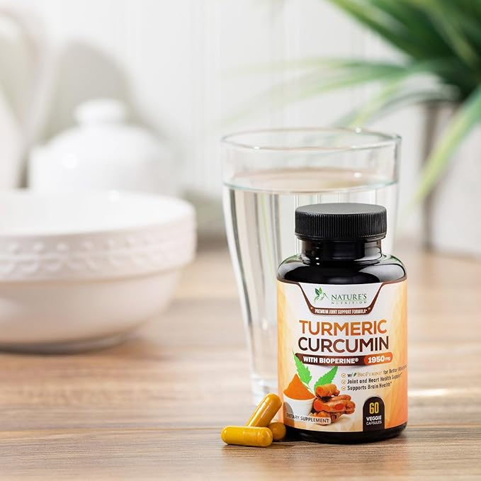Turmeric Curcumin with BioPerine 95% Standardized 1950mg - 60 Capsules