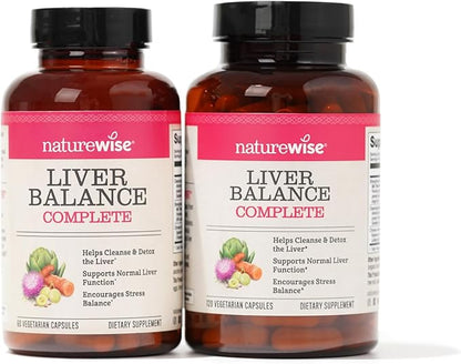 NatureWise Liver Detox Cleanse Supplement (60 (120 Veg