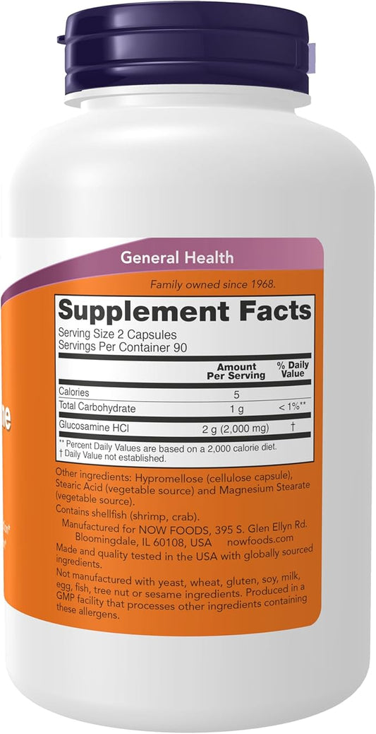 NOW Supplements, Glucosamine '1000', with UL 1 g 180 Veg