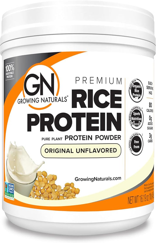 Original Rice Powder 15g Plant Protein 2.8G BCAA, (16.2 Ounce 1))