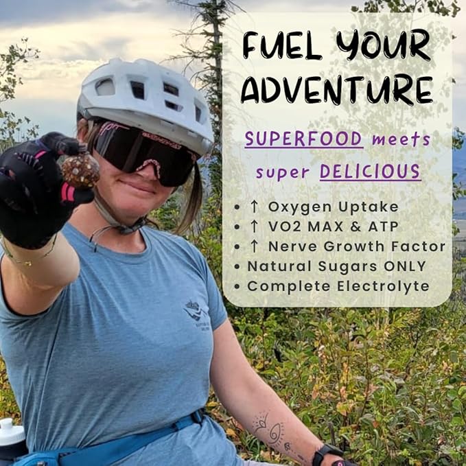 ODD BALLS Organic Energy Balls Cherry - Superfood Mushroom Snack - Running, Cycling, Hiking - Gels, Bars Alternative - Lion's Mane Focus, Cordyceps Energy - Vegan, Gluten Free Snacks for Kids & Adults (8.5 oz, Cherry)