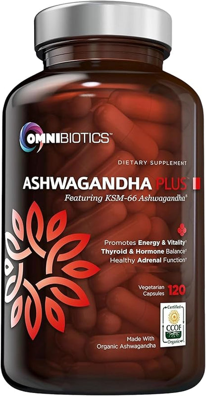Ashwagandha Organic Capsules Clinical Strength 1300 KSM-66 Ashwagandha 120 Vegan