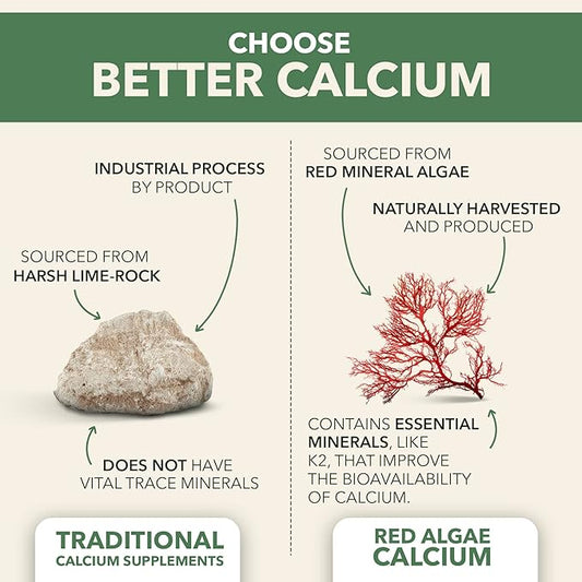 PlantFusion Vegan Calcium, Premium Plant Based (1000mg) Sourced D3, K2, K2, and 90 Vegan
