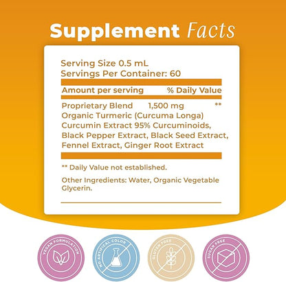 Liquid Turmeric Curcumin Plus Natural Organic