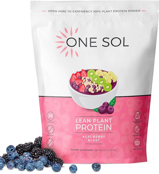 One Sol Protein Powder, Lean & 100% Plant-Based