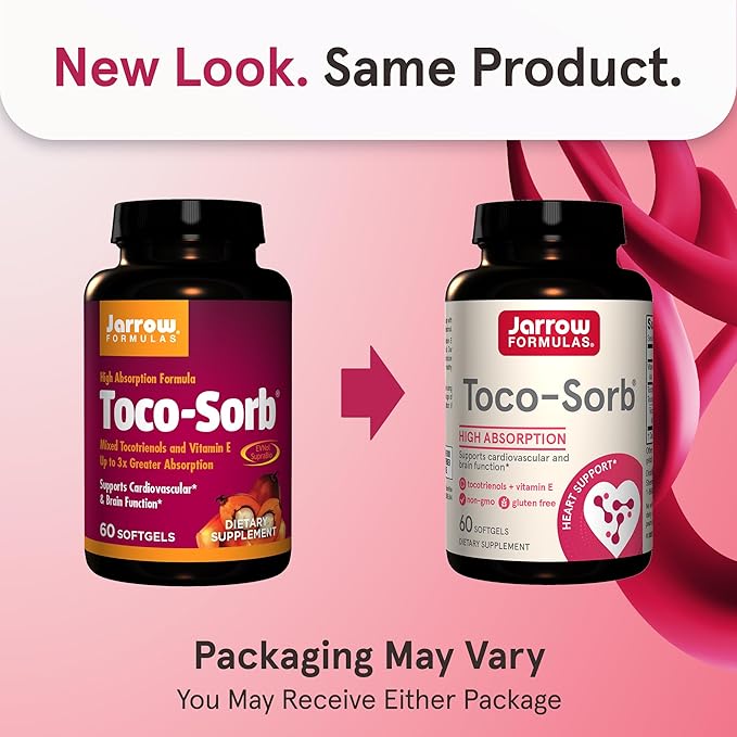 Jarrow Formulas Toco-Sorb Cardiovascular Health and 60 Softgels, 30 Day