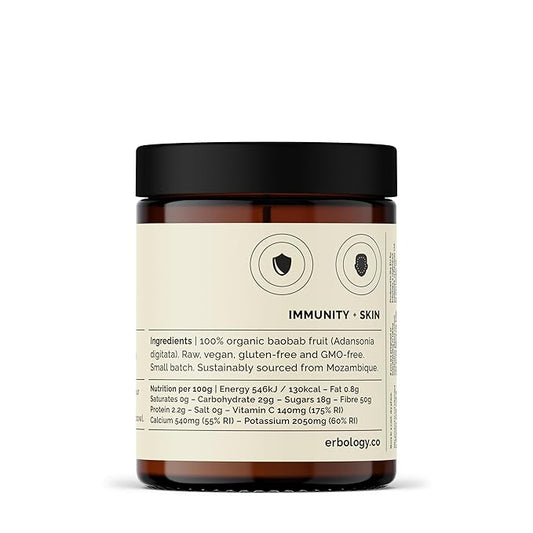 Erbology Organic Baobab Powder 3.2 oz 45 Servings