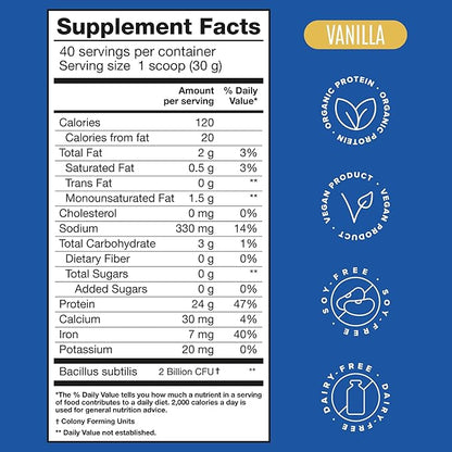 BIRDMAN Falcon Vegan Protein Powder Organic, 40 Servings 2.64lb