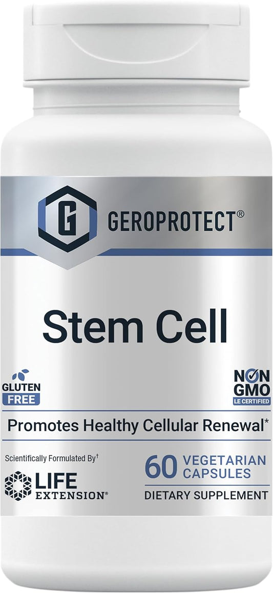 Life Extension GEROPROTECT® Stem Cell, Promotes Healthy Cellular Renewal, kokum Extract, Passion Fruit Extract, Trans-resveratrol, Gluten Free, Non-GMO, Vegetarian, 60 Capsules
