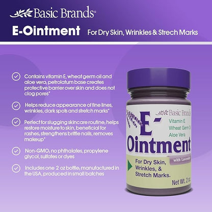 Basic Brands Vitamin E Ointment Lavender 2 oz