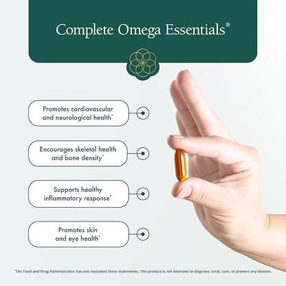 Natura Health Products Complete Omega Essentials Supplement 3, 6, 6, 7, 7, & 9 Fatty (120 softgels)