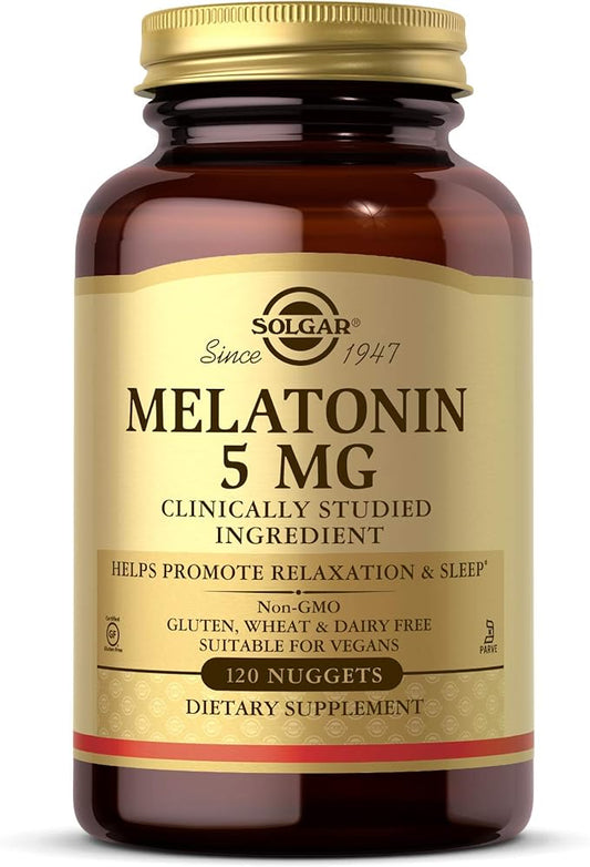 Solgar Melatonin 5 mg, 120 Nuggets 120 Servings