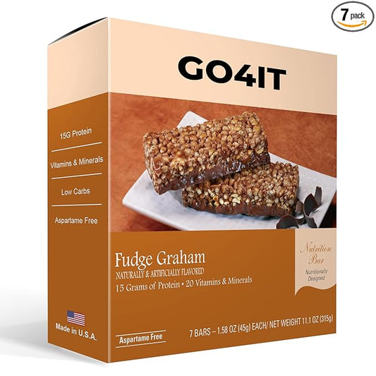 GO4IT Health Meal Replacement Bar, HIGH 7/Box -
