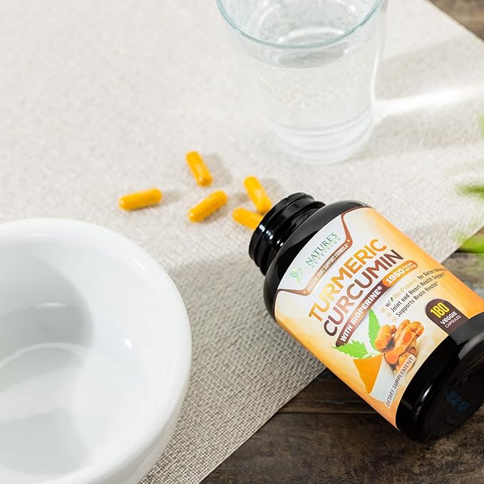 Turmeric Curcumin with BioPerine 95% Standardized 1950mg - 180 Capsules