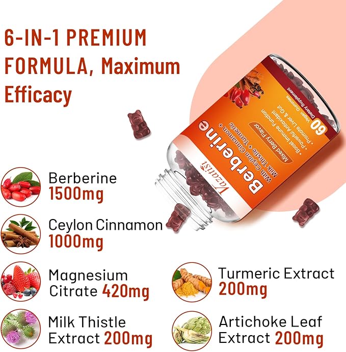 2 Pack Berberine Gummies with Ceylon 120ct