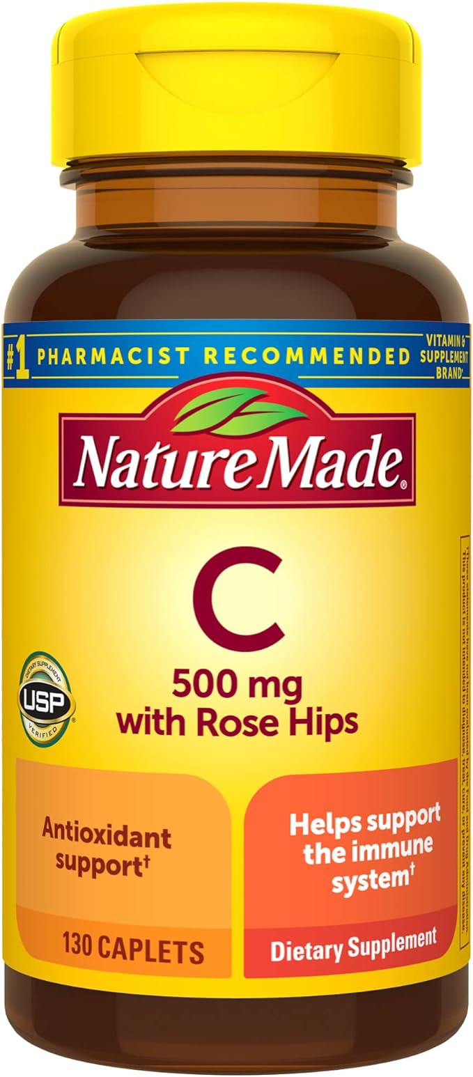 Nature Made Vitamin C 500 mg 130 Caplets, 130 Day
