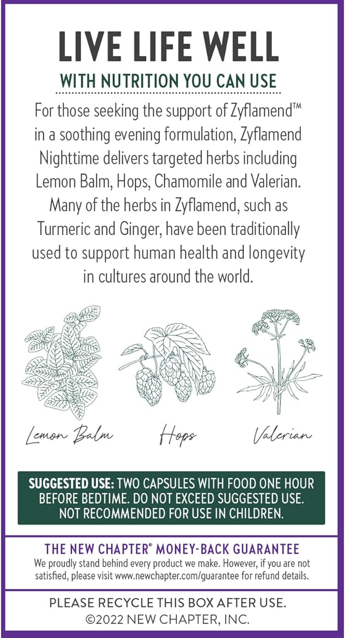 New Chapter Sleep Aid – Zyflamend 60 Count