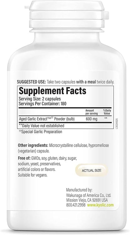 Kyolic Aged Garlic Extract Formula 300 360 Capsules
