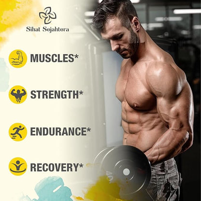 8-in-1 Creatine Monohydrate with BCAA & HMB, 5000 mg for Men & Women, Creatine Chews for Muscle, Recovery, Endurance & Strength, High Absorption, Lemon Flavor, Sugar-Free, 180 Tablets