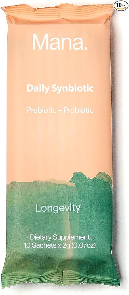 Mana Longevity Synbiotics Supplements 10 Count
