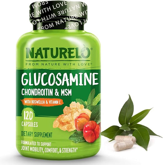 NATURELO Glucosamine Chondroitin MSM with Boswellia 120 Capsules