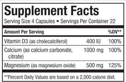 Maxi Health Calcium 1000 mg Supplement D3 (1000 (1000 IU) (500 mg) 90 Capsules