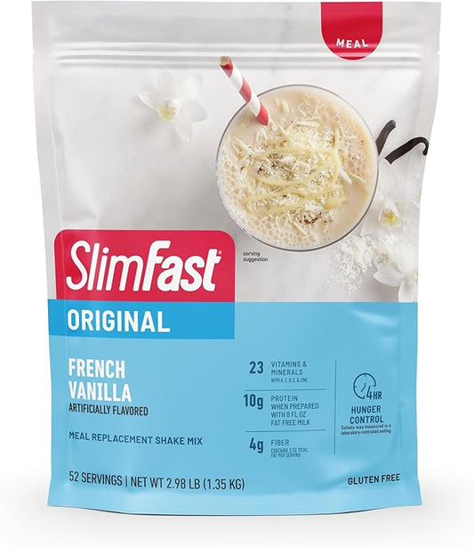 SlimFast Meal Replacement Powder, Original French 10g of 52 Servings