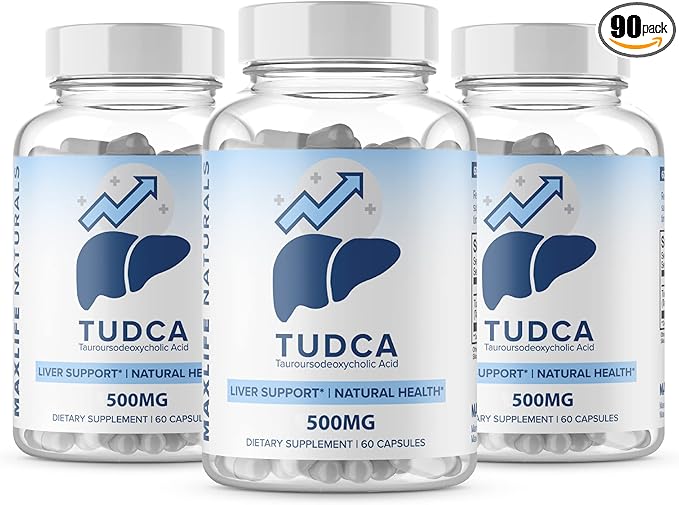 (3 Pack) Tudca Liver Support Supplement 500mg 180 180 SERVINGS