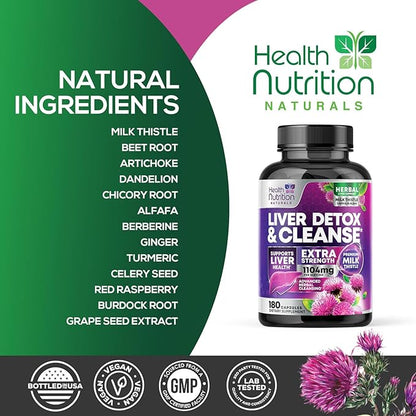Gentle Liver Cleanse Detox & Repair Formula 180 Capsules