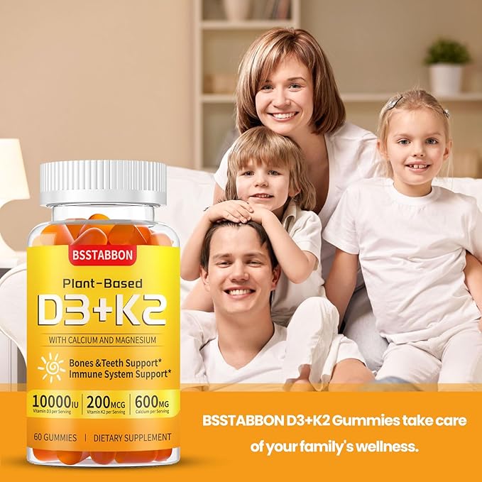 Vitamin D3 & K2 Vitamin D3, 250 mcg K2, 200 200 mcg (60 Count)