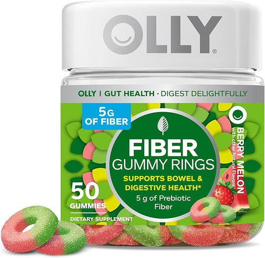 OLLY Fiber Gummy Rings, 5g Prebiotic 50ct
