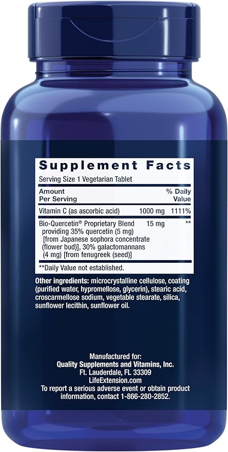 Life Extension Vitamin C & Bio-Quercetin 250 Vegetarian