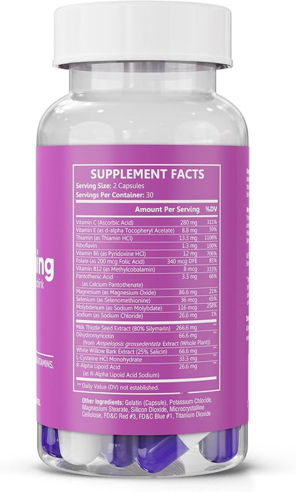 Good Morning - Drink Tonight, Thrive Tomorrow | Clinically Tested Post-Drinking Relief, Liver Support and Hydration Recovery with Electrolytes, Milk Thistle + DHM. Cheers!