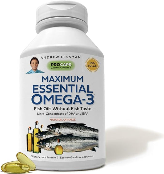 ANDREW LESSMAN Maximum Essential Omega-3 Orange 30 Softgels Omega-3 Oils.