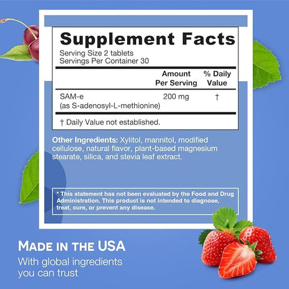 EZ Melts Dissolvable SAM-e Supplement 200 1-Month Supply