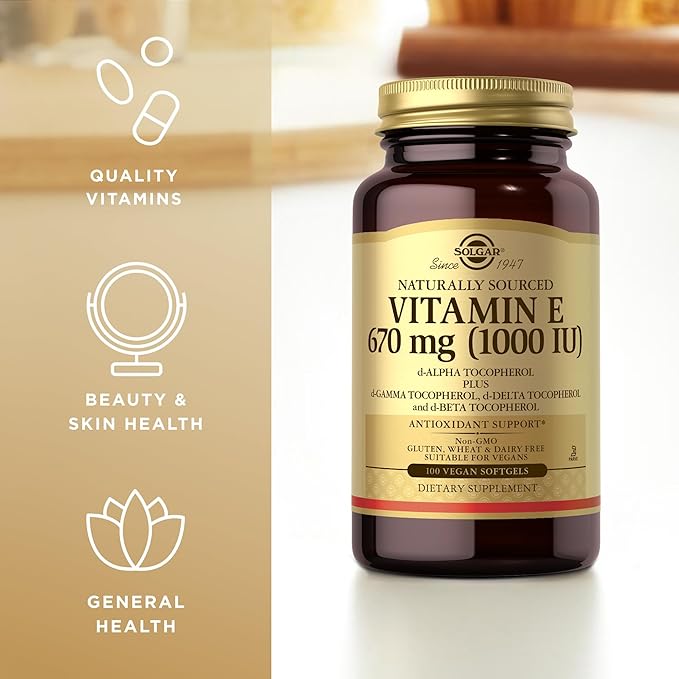 Solgar Vitamin E 670 mg (1000 IU) 100 Vegan 100 Servings
