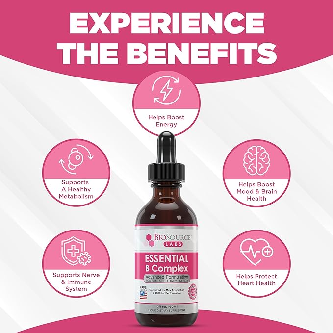 Essential B Complex B12 (2oz (2oz / 60ml Bottle) 60-Day Supply